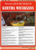 Majalah Ilmu Hukum Kertha Wicaksana Terakreditasi No.64a/DIKTI/Kep./2010 Vol.18 No.1