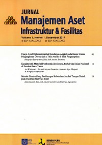 Jurnal Manajemen Aset Infrastruktur & Fasilitas Vol.1 No.1