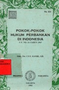 Pokok-Pokok Hukum Perbankan Di Indonesia