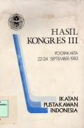 Hasil Kongres III Yogyakarta 22-24 September 1983