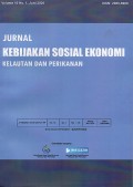Jurnal Kebijakan Sosial Ekonomi : Kelautan dan Perikanan Terakreditasi RISTEKDIKTI : 30/E/KPT/2018 Vol.10 No.1