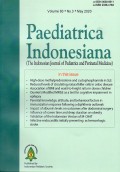 Paediatrica Indonesiana : the Indonesian Journal of Pediatrics and Perinatal Medicine Vol. 60 No.3