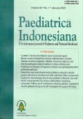 Paediatrica Indonesiana : The Indonesian Journal Of Pediatrics And Perinatal Medicine Vol. 60 No.1