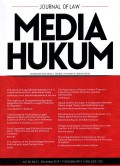 Jurnal Media Hukum Accredited With Sinta 2 Decree Of Mohe No. 30/E/KPT/2018 Vol.26 No.2