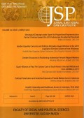 JSP: Jurnal Ilmu Sosial Dan Ilmu Politik Accredited by DIKTI 30/E/KPT/2019 Vol.24 No.3