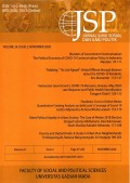JSP: Jurnal Ilmu Sosial Dan Ilmu Politik Accredited By DIKTI 30/E/KPT/2019 Vol.24 No.2