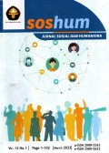 Soshum: Jurnal Sosial Dan Humaniora Terakreditasi No.148/M/KPT/2020 Vol.12 No.1
