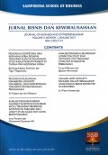 Jurnal Bisnis dan Kewirausahaan Vol.3 No.1