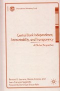 Central Bank Independence, Accountability, and Transparency : A Global Per