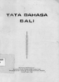 Tata Bahasa bali