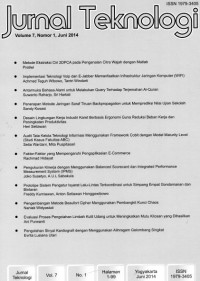 Jurnal Teknologi Vol.7 No.1