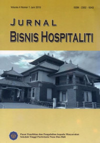 Jurnal Bisnis Hospitaliti Vol.4 No.1