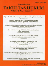 Jurnal Ilmiah: Fakultas Hukum Vol.2 No.5