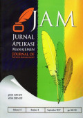 JAM (Jurnal Aplikasi Manajemen- Journal Of Applied Management) Terakreditasi No.36a/E/KPT/2016 Vol.15 No.3