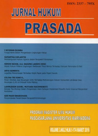 Jurnal Hukum Prasada Vol. 3 No. 2