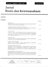 Jurnal Bisnis dan Kewirausahaan Vol.7 No.1