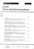 Jurnal Bisnis dan Kewirausahaan Vol.7 No.2