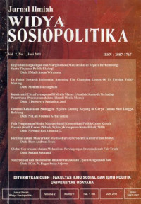 Jurnal Ilmiah Widya Sosiopolitika Vol.2 No.1