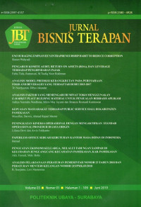 Jurnal Bisnis Terapan Vol.3 No.1