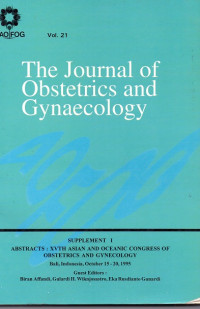 The Journal of Obstetrics and Gynaecology Vol.21 Sup.1