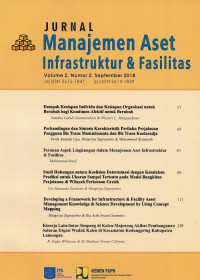 Jurnal Manajemen Aset Infrastruktur & Fasilitas Vol.2 No.2