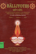 Balijyotih : International Journal of Theology, Philosophy, and Eastern Culture Vol.1 No.1