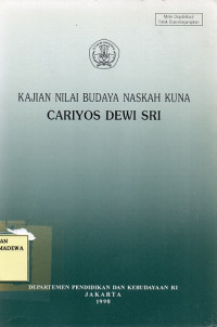 Kajian Nilai Budaya Naskah Kuna : Cariyos Dewi Sri