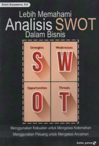 Lebih Memahami Analisis SWOT dalam Bisnis : Menggunakan Kekuatan untuk Mengatasi Kelemahan Menggunakan Peluang untuk Mengatasi Ancaman