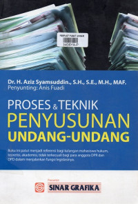 Proses & Teknik Penyusunan Undang-Undang