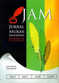 JAM (Jurnal Aplikasi Manajemen- Journal Of Applied Management) Accredited No.200/M/KPT/2020 Vol.19 No.2