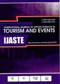 IJASTE: International Journal of Applied Sciences in Tourism and Events Accreditation Number 14/E/KPT/2019 Vol. 6 No.1