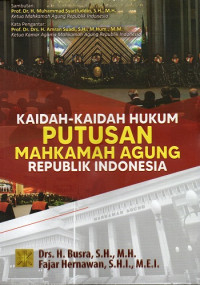 Kaidah-kaidah Hukum Putusan Mahkamah Agung Republik Indonesia