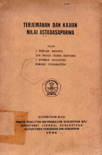 Terjemahan dan Kajian Nilai Astadasaparwa