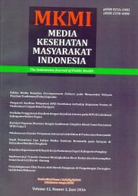 MKMI : Media Kesehatan Masyarakat Indonesia Vol.12 No.2