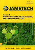 Jametch: Journal of Applied Mechanical Engineering and Green Technology Vol.1 No.1