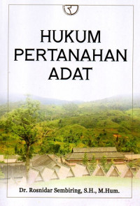 Hukum Pertanahan Adat